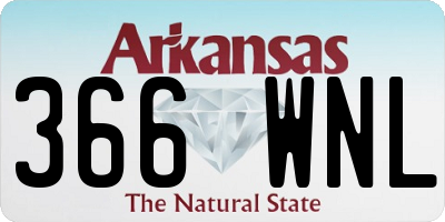 AR license plate 366WNL