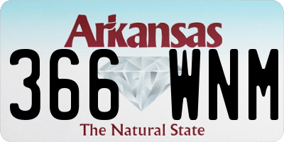AR license plate 366WNM