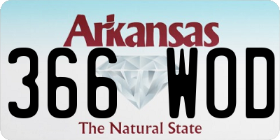 AR license plate 366WOD