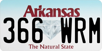 AR license plate 366WRM