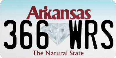 AR license plate 366WRS