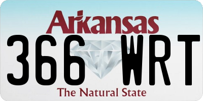 AR license plate 366WRT