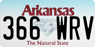 AR license plate 366WRV