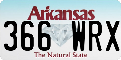 AR license plate 366WRX