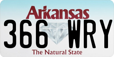 AR license plate 366WRY