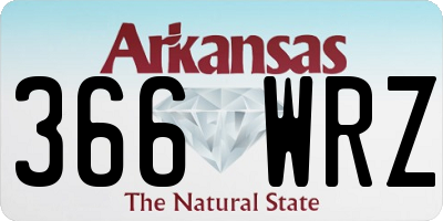 AR license plate 366WRZ