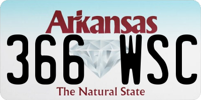 AR license plate 366WSC