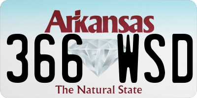 AR license plate 366WSD