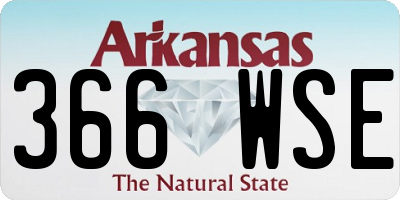 AR license plate 366WSE