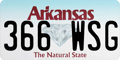 AR license plate 366WSG