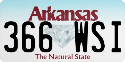 AR license plate 366WSI