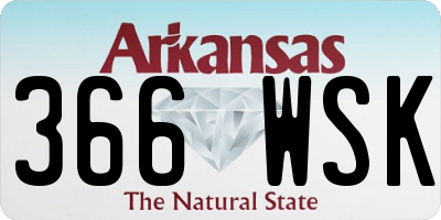 AR license plate 366WSK