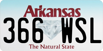 AR license plate 366WSL