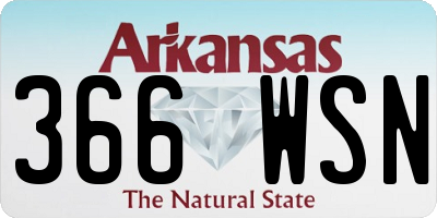 AR license plate 366WSN