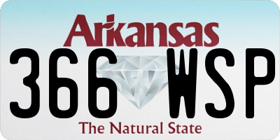 AR license plate 366WSP