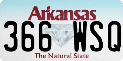 AR license plate 366WSQ
