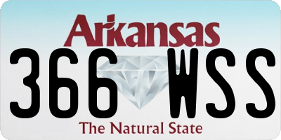 AR license plate 366WSS