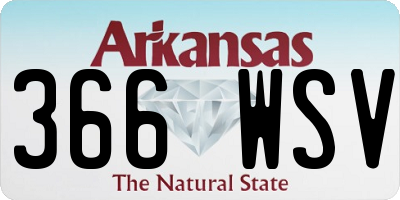 AR license plate 366WSV