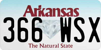 AR license plate 366WSX