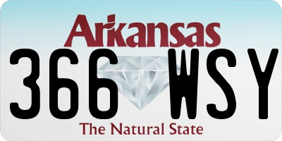 AR license plate 366WSY