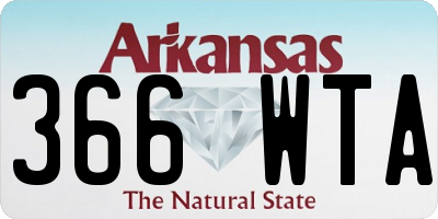 AR license plate 366WTA