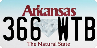 AR license plate 366WTB