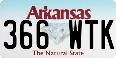 AR license plate 366WTK