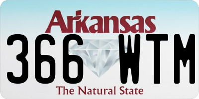 AR license plate 366WTM