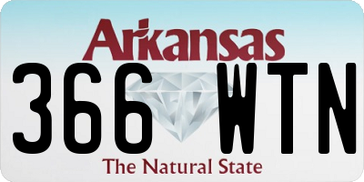 AR license plate 366WTN