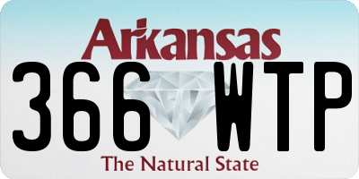 AR license plate 366WTP
