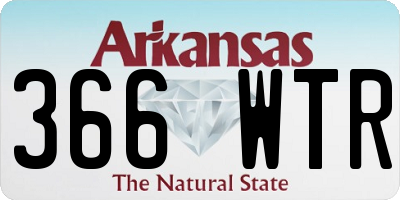 AR license plate 366WTR