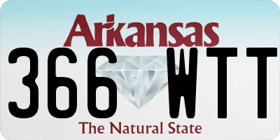 AR license plate 366WTT
