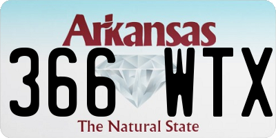 AR license plate 366WTX