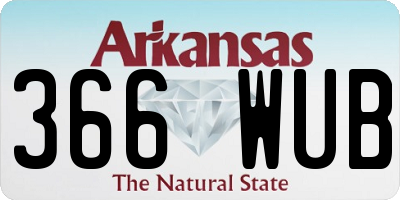 AR license plate 366WUB
