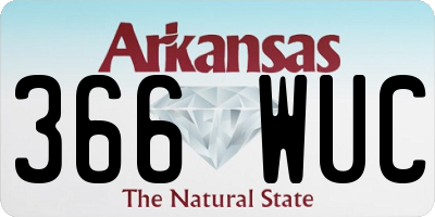 AR license plate 366WUC