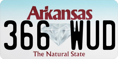 AR license plate 366WUD