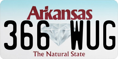 AR license plate 366WUG