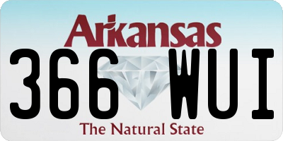 AR license plate 366WUI