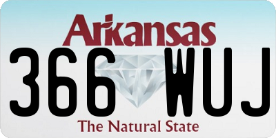 AR license plate 366WUJ