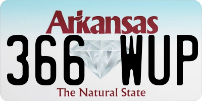 AR license plate 366WUP