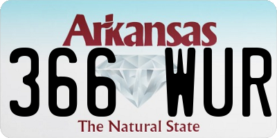 AR license plate 366WUR