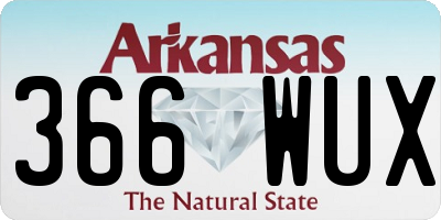 AR license plate 366WUX