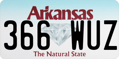 AR license plate 366WUZ