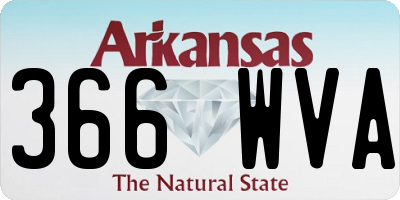 AR license plate 366WVA