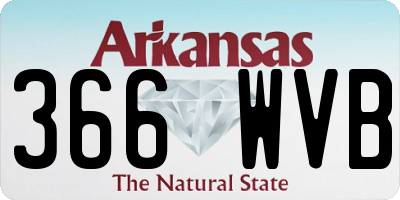 AR license plate 366WVB