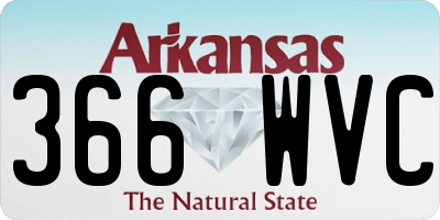AR license plate 366WVC