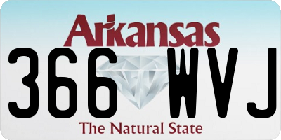 AR license plate 366WVJ