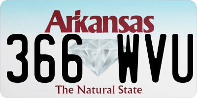 AR license plate 366WVU