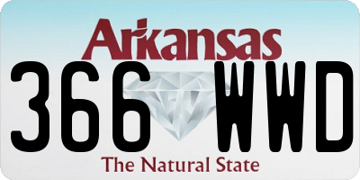 AR license plate 366WWD