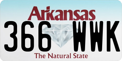 AR license plate 366WWK